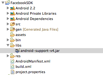 Repalce Android Support v4 jar with Project jar